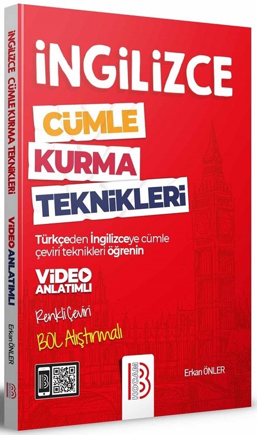 Benim Hocam İngilizce Cümle Kurma Teknikleri Video Anlatımlı - Erkan Önler Benim Hocam Yayınları