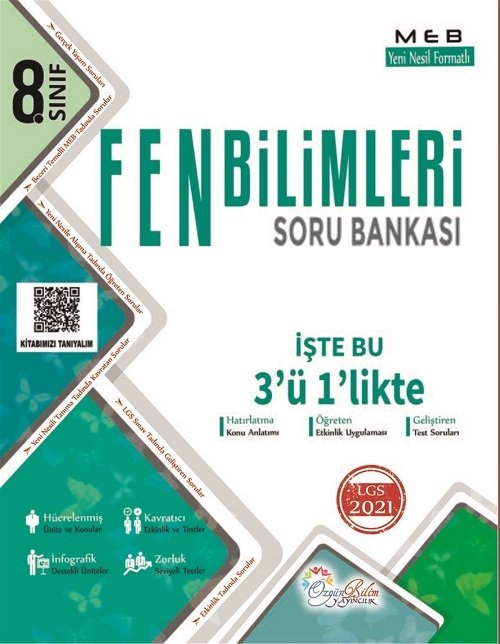 Özgün Bilim 8. Sınıf LGS Fen Bilimleri İşte Bu 3 ü 1 likte Soru Bankası Özgün Bilim Yayınları