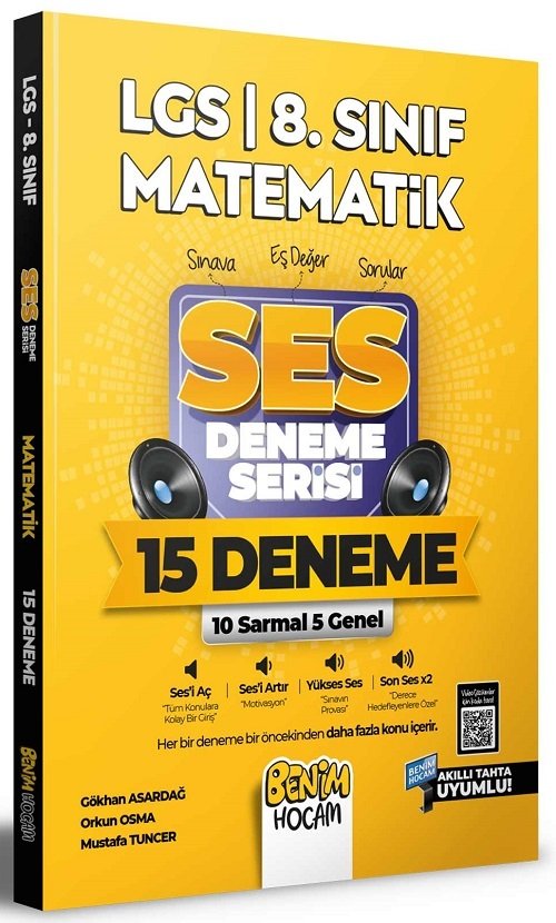 Benim Hocam LGS 8. Sınıf Matematik 15 Deneme Ses Deneme Serisi Benim Hocam Yayınları