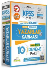 İnformal 2024 KPSS Genel Yetenek Genel Kültür Lisans Yazarlar Karması Türkiye Geneli Kurumsal 10 Deneme Dijital Çözümlü İnformal Yayınları