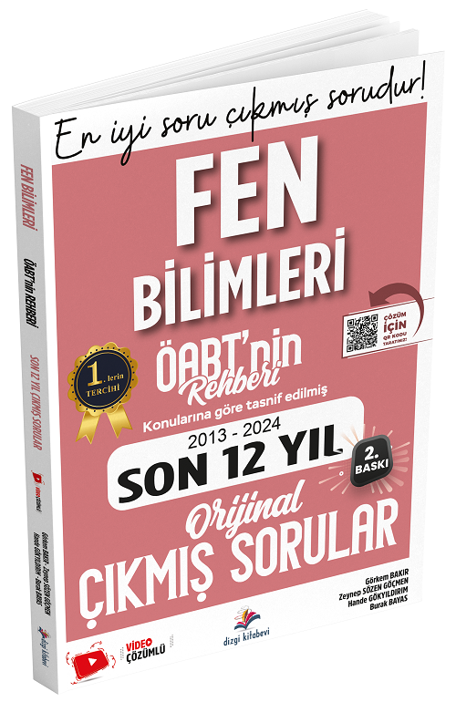 Dizgi Kitap 2025 ÖABT nin Rehberi Fen Bilimleri Öğretmenliği Çıkmış Sorular Son 12 Yıl Çözümlü Dizgi Kitap Yayınları