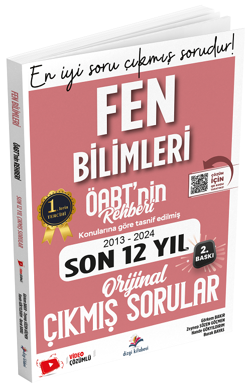 Dizgi Kitap 2025 ÖABT MEB-AGS nin Rehberi Fen Bilimleri Öğretmenliği Çıkmış Sorular Son 12 Yıl Çözümlü Dizgi Kitap Yayınları