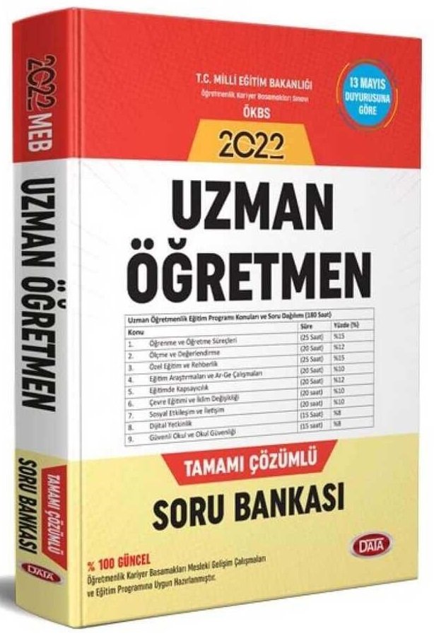 Data 2022 MEB ÖKBS Uzman Öğretmen Soru Bankası Çözümlü Data Yayınları