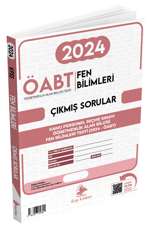 Dizgi Kitap ÖABT MEB-AGS Fen Bilimleri Öğretmenliği 2024 Sınavı Çıkmış Sorular Çözümlü Dizgi Kitap Yayınları