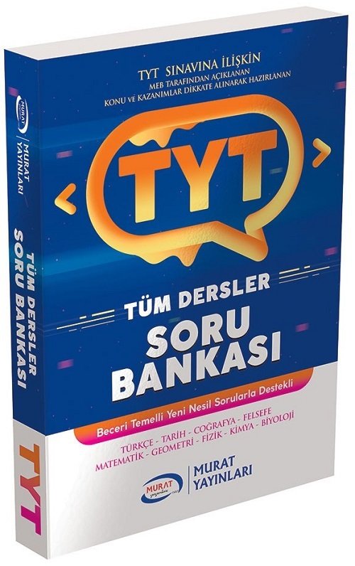 Murat YKS TYT Tüm Dersler Soru Bankası Murat Yayınları