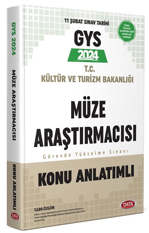 Data 2024 GYS Kültür ve Turizm Bakanlığı Müze Araştırmacısı Konu Anlatımlı Görevde Yükselme Data Yayınları