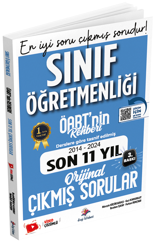 Dizgi Kitap 2025 ÖABT nin Rehberi Sınıf Öğretmenliği Çıkmış Sorular Son 11 Yıl Çözümlü - Hüseyin Küçüksubaşı Dizgi Kitap Yayınları