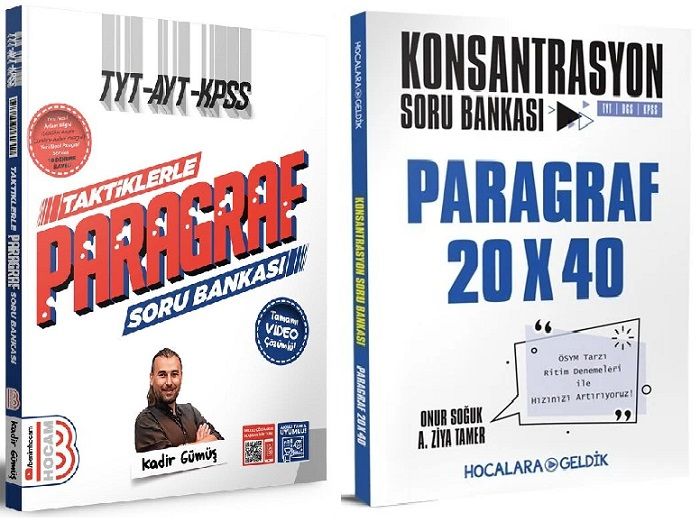 SÜPER FİYAT - Benim Hocam + Hocalara Geldik TYT AYT KPSS Taktiklerle Paragraf Soru Bankası - Kadir Gümüş Benim Hocam Hocalara Geldik Yayınları