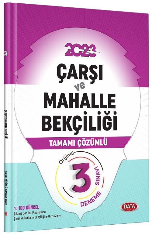 Data 2023 Çarşı ve Mahalle Bekçiliği 3 Deneme Çözümlü Data Yayınları