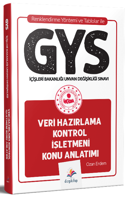 Dizgi Kitap 2021 GYS İçişleri Bakanlığı Veri Hazırlama Kontrol İşletmenliği Konu Anlatımı Görevde Yükselme Dizgi Kitap