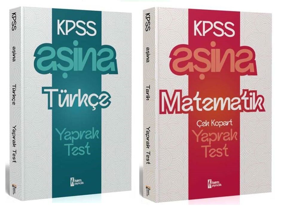 İsem 2025 KPSS Türkçe+Matematik Aşina Yaprak Test 2 li Set İsem Yayınları