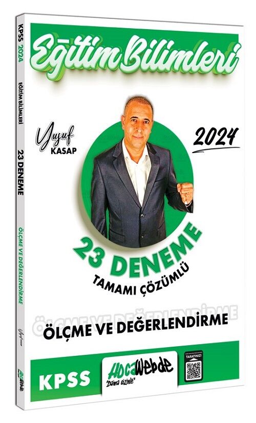 HocaWebde 2024 KPSS Eğitim Bilimleri Ölçme ve Değerlendirme 23 Deneme Çözümlü - Yusuf Kasap HocaWebde Yayınları