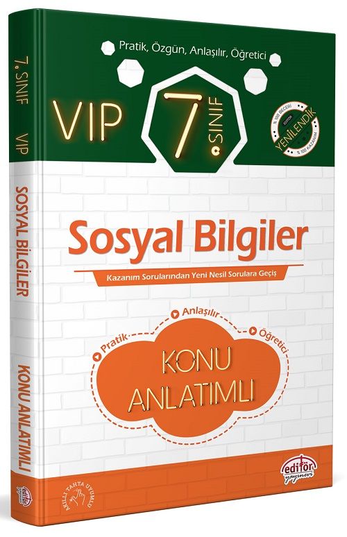 Editör 7. Sınıf VIP Sosyal Bilgiler Konu Anlatımlı Editör Yayınları