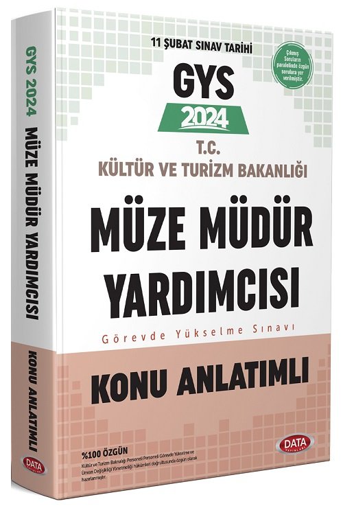 Data 2024 GYS Kültür ve Turizm Bakanlığı Müze Müdür Yardımcısı Konu Anlatımlı Görevde Yükselme Data Yayınları