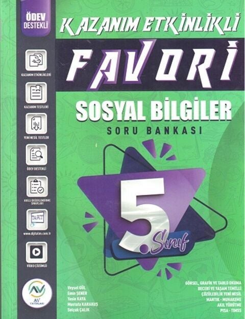 Av Yayınları 5. Sınıf Sosyal Bilgiler Favori Soru Bankası Av Yayınları