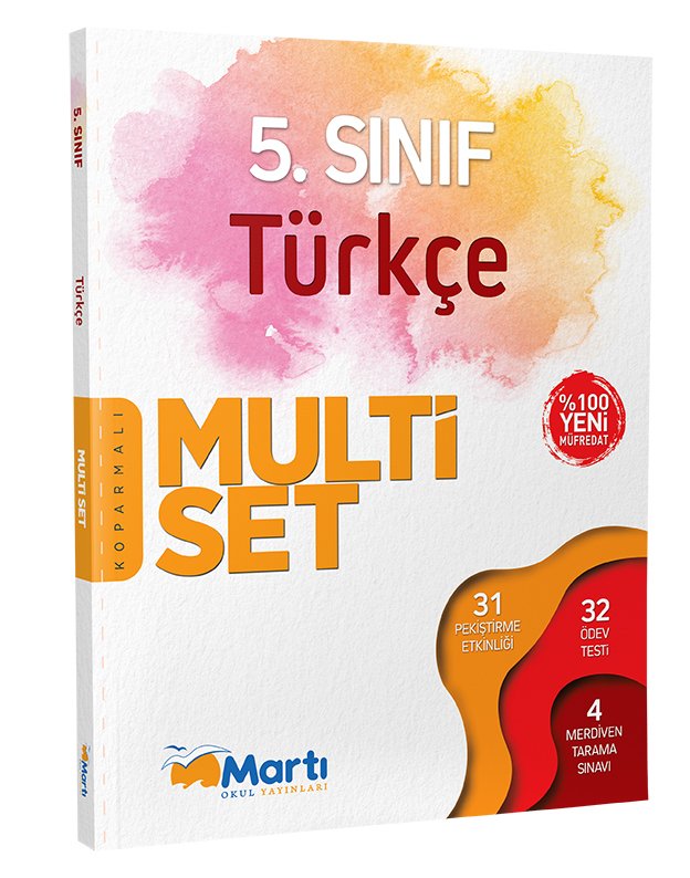 SÜPER FİYAT - Martı Okul 5. Sınıf Türkçe Multi Set Soru Bankası Martı Okul Yayınları