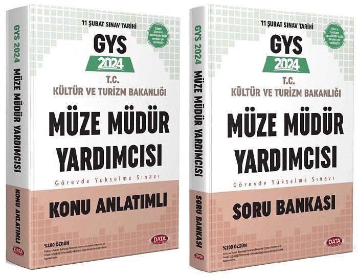 Data 2024 GYS Kültür ve Turizm Bakanlığı Müze Müdür Yardımcısı Konu + Soru Bankası 2 li Set Görevde Yükselme Data Yayınları