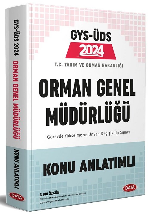 Data 2024 GYÜD OGM Orman Genel Müdürlüğü Konu Anlatımlı Görevde Yükselme Ünvan Değişikliği Data Yayınları