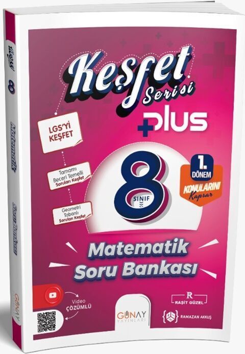 Günay 8. Sınıf 1. Dönem Matematik Keşfet Plus Soru Bankası Günay Yayınları