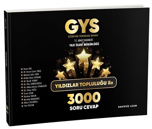 Rakipsiz UZEM GYS Adalet Bakanlığı Yazı İşleri Müdürlüğü Yıldızlar Topluluğu ile 3000 Soru Cevap Rakipsiz UZEM