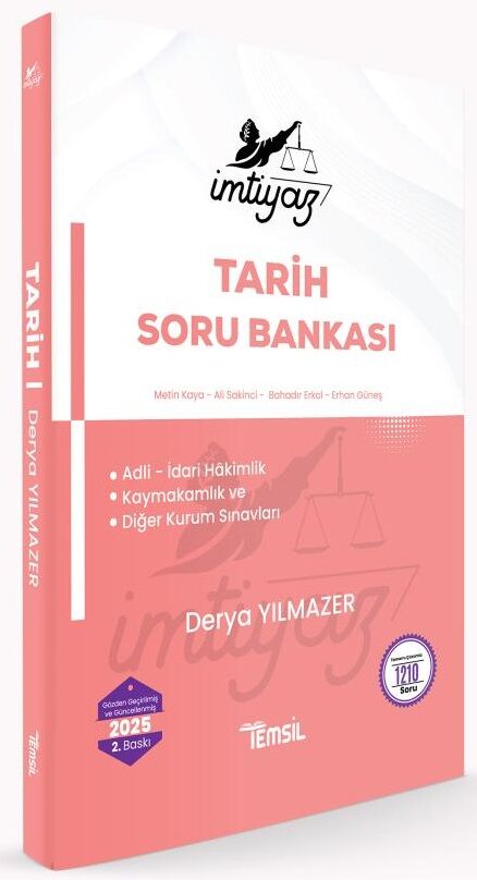 Temsil 2025 İMTİYAZ Hakimlik Kaymakamlık Tarih Soru Bankası 2. Baskı - Derya Yılmazer Temsil Yayınları