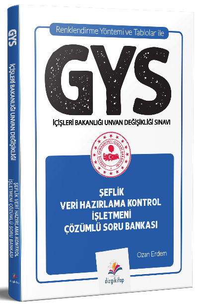 Dizgi Kitap 2021 GYS İçişleri Bakanlığı Şeflik, Veri Hazırlama Kontrol İşletmenliği Soru Bankası Çözümlü Görevde Yükselme Dizgi Kitap