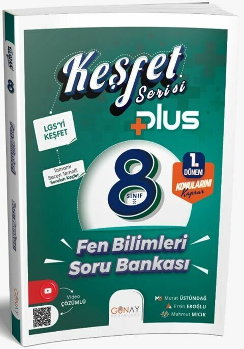 Günay 8. Sınıf 1. Dönem Fen Bilimleri Keşfet Plus Soru Bankası Günay Yayınları