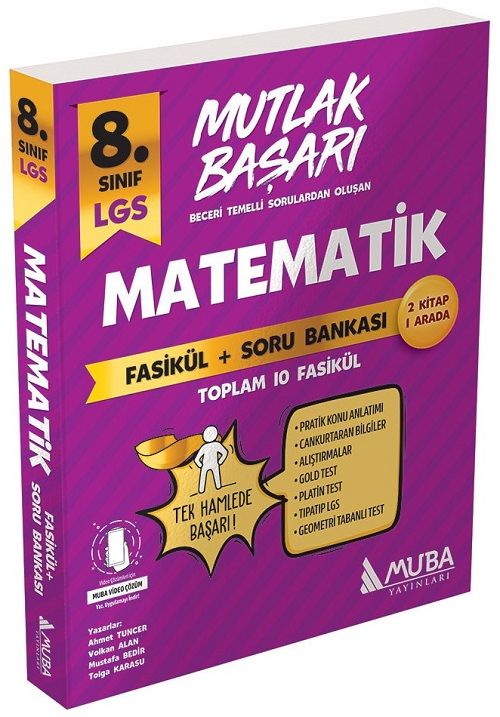 Muba 8. Sınıf LGS Matematik Mutlak Başarı Fasikül Konu Anlatımı ve Soru Bankası Muba Yayınları