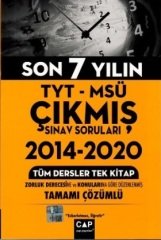 Çap Yayınları YKS TYT MSÜ Tüm Dersler 2014-2020 Son 7 Yıl Çıkmış Sınav Soruları Tek Kitap Çözümlü Çap Yayınları