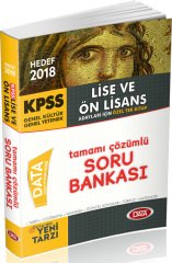 Data 2018 KPSS Lise Ön Lisans Soru Bankası Tek Kitap Çözümlü Data Yayınları