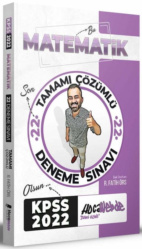 HocaWebde 2022 KPSS Matematik 22 Deneme Çözümlü - Fatih Örs HocaWebde Yayınları