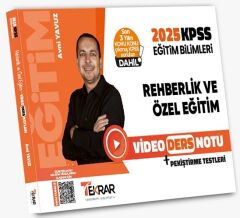 Tekrar Akademi 2025 KPSS Eğitim Bilimleri Rehberlik ve Özel Eğitim Video Ders Notu - Avni Yavuz Tekrar Akademi Yayınları