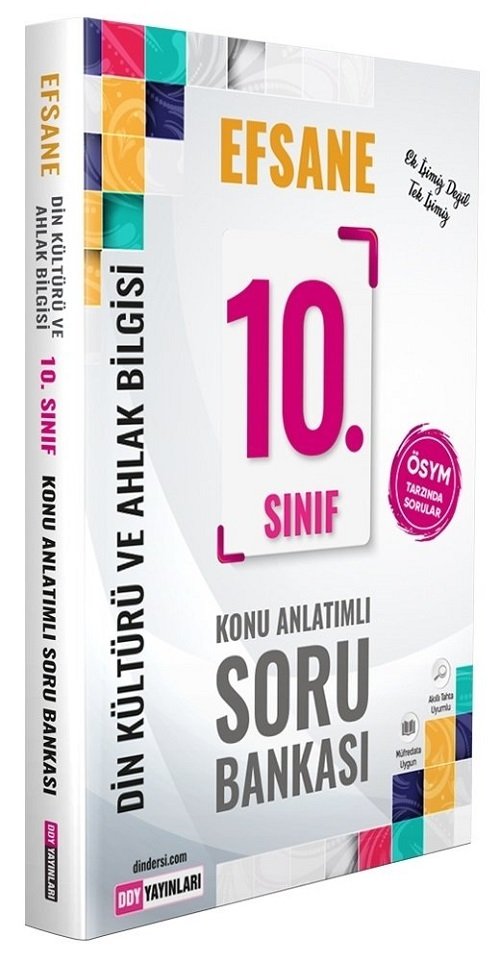 DDY Yayınları 10. Sınıf Din Kültürü ve Ahlak Bilgisi Efsane Konu Anlatımlı Soru Bankası DDY Yayınları