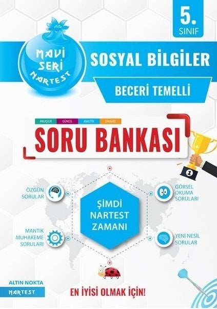 Nartest 5. Sınıf Sosyal Bilgiler Mavi Seri Soru Bankası Nartest Yayınları