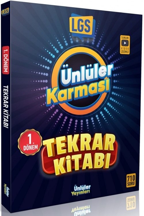 Ünlüler 8. Sınıf LGS 1. Dönem Ünlüler Karması Tekrar Kitabı Ünlüler Yayınları