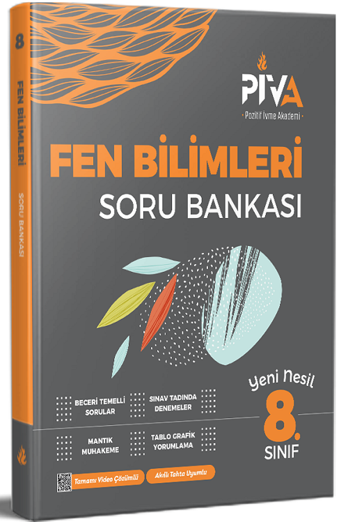 Piva 8. Sınıf Fen Bilimleri Soru Bankası Piva Yayınları