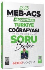 İndeks Akademi 2025 MEB-AGS Algoritması Türkiye Coğrafyası Soru Bankası Çözümlü - Alican Demir İndeks Akademi Yayıncılık