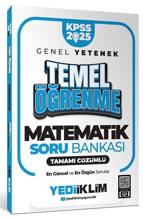 Yediiklim 2025 KPSS Matematik Temel Öğrenme Soru Bankası Çözümlü Yediiklim Yayınları