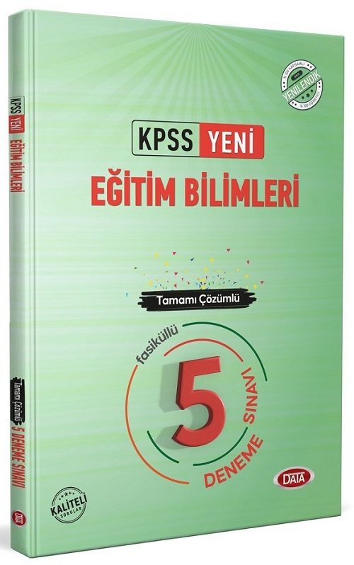 Data KPSS Eğitim Bilimleri 5 Deneme Çözümlü Data Yayınları