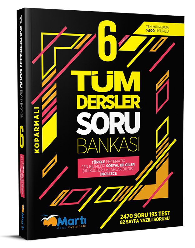 SÜPER FİYAT - Martı Okul 6. Sınıf Tüm Dersler Soru Bankası Martı Okul Yayınları