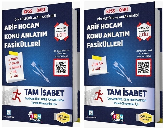 TKM Akademi ÖABT Din Kültürü ve Ahlak Bilgisi Tam İsabet Konu Anlatım Fasikülleri 2 Cilt Set - Arif Arslaner Hocam TKM Akademi