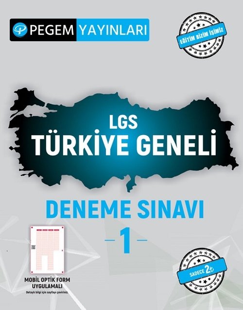 Pegem 8. Sınıf LGS Türkiye Geneli Deneme Sınavı-1 Pegem Akademi Yayınları