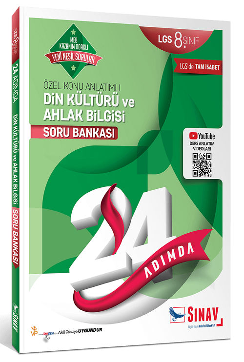 Sınav 8. Sınıf LGS 24 Adımda Din Kültürü ve Ahlak Bilgisi Özel Konu Anlatımlı Soru Bankası Sınav Yayınları