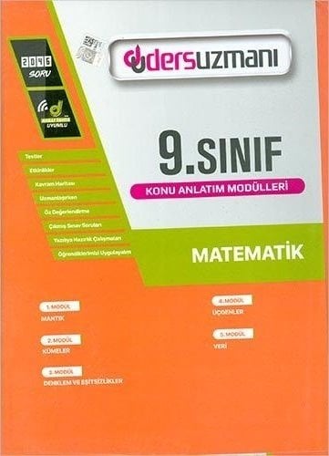 Ders Uzmanı 9. Sınıf Matematik Konu Anlatım Modülleri Ders Uzmanı Yayınları