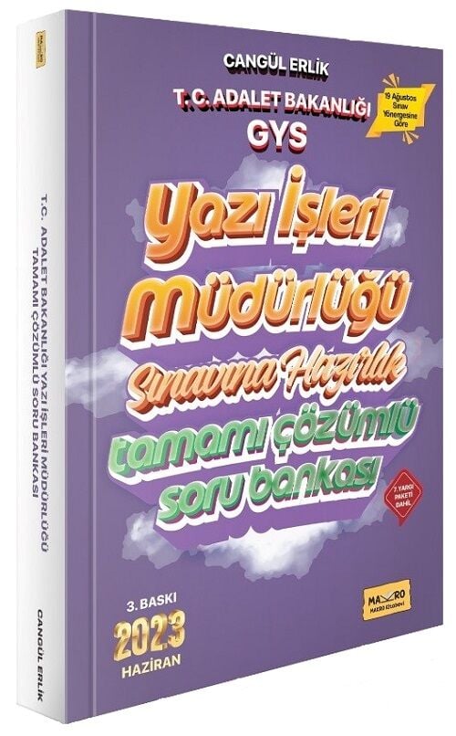 Makro Kitabevi 2023 GYS Adalet Bakanlığı Yazı İşleri Müdürlüğü Soru Bankası Çözümlü Görevde Yükselme Makro Kitabevi