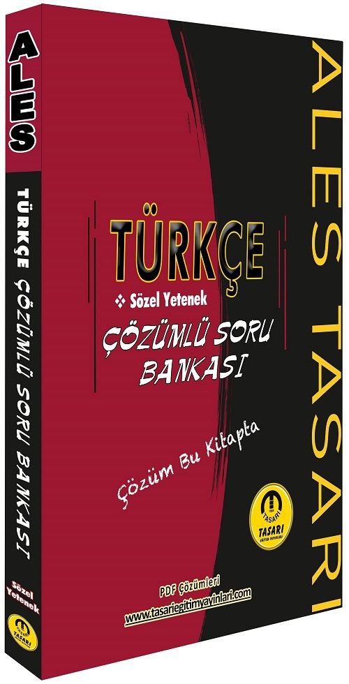 Tasarı ALES Türkçe Sözel Yetenek Soru Bankası Çözümlü Tasarı Yayınları