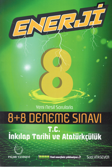 Palme 8. Sınıf TC İnkılap Tarihi ve Atatürkçülük Enerji 8+8 Deneme Palme Yayınları