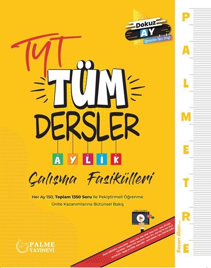 Palme YKS TYT Tüm Dersler Palmetre Aylık Çalışma Föyleri Palme Yayınları