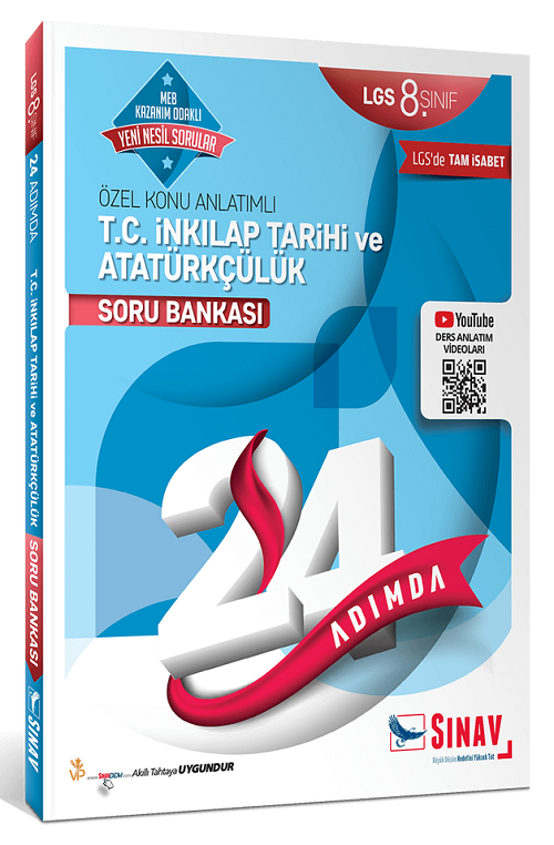 Sınav 8. Sınıf LGS 24 Adımda TC İnkılap Tarihi ve Atatürkçülük Özel Konu Anlatımlı Soru Bankası Sınav Yayınları