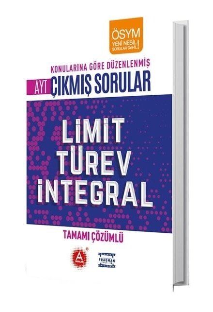 SÜPER FİYAT - A Yayınları YKS AYT Limit Türev İntegral Çıkmış Sorular Konularına Göre Düzenlenmiş Çözümlü A Yayınları